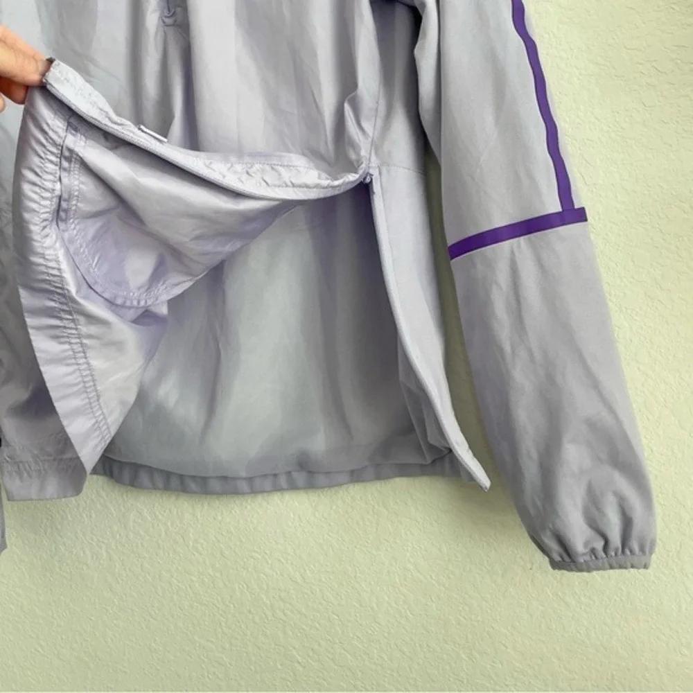 Nike Golf Womens S Windbreaker Pullover 1/4 Zip Reflective Purple Golf Running